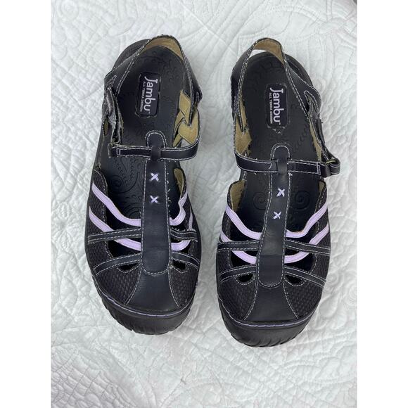 Jambu Women's Size 8 Brown/Pink All Terrain Design Strap Beach Vacation Sandals - Picture 7 of 10